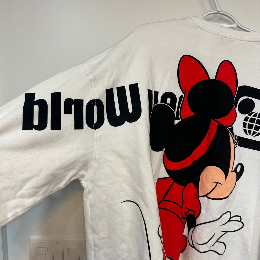 Disney World Womens Sweatshirt XXL Minnie Mouse Crewneck Long Sleeve Lounge - Picture 6 of 7